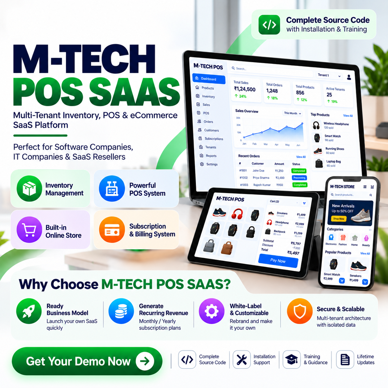POS SaaS Full Package – Build Your Own Business Management Platform