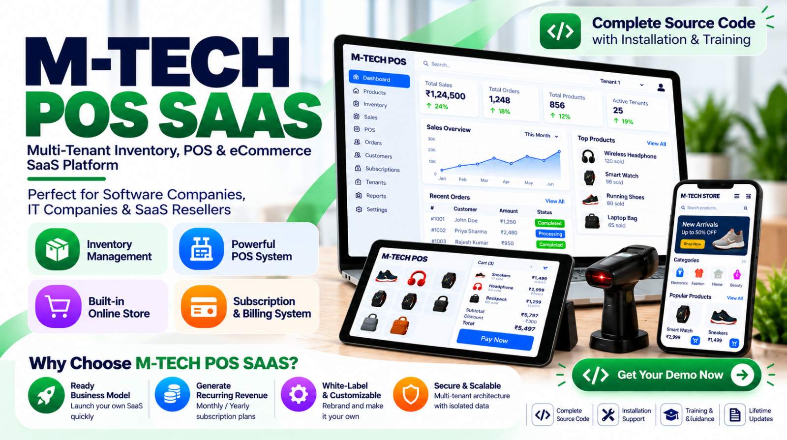 POS SaaS Full Package – Build Your Own Business Management Platform